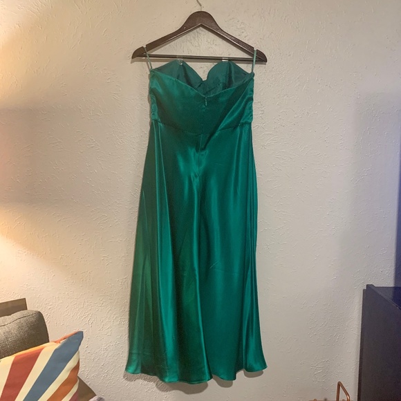 Green Strapless Formal Dress - Picture 2 of 4